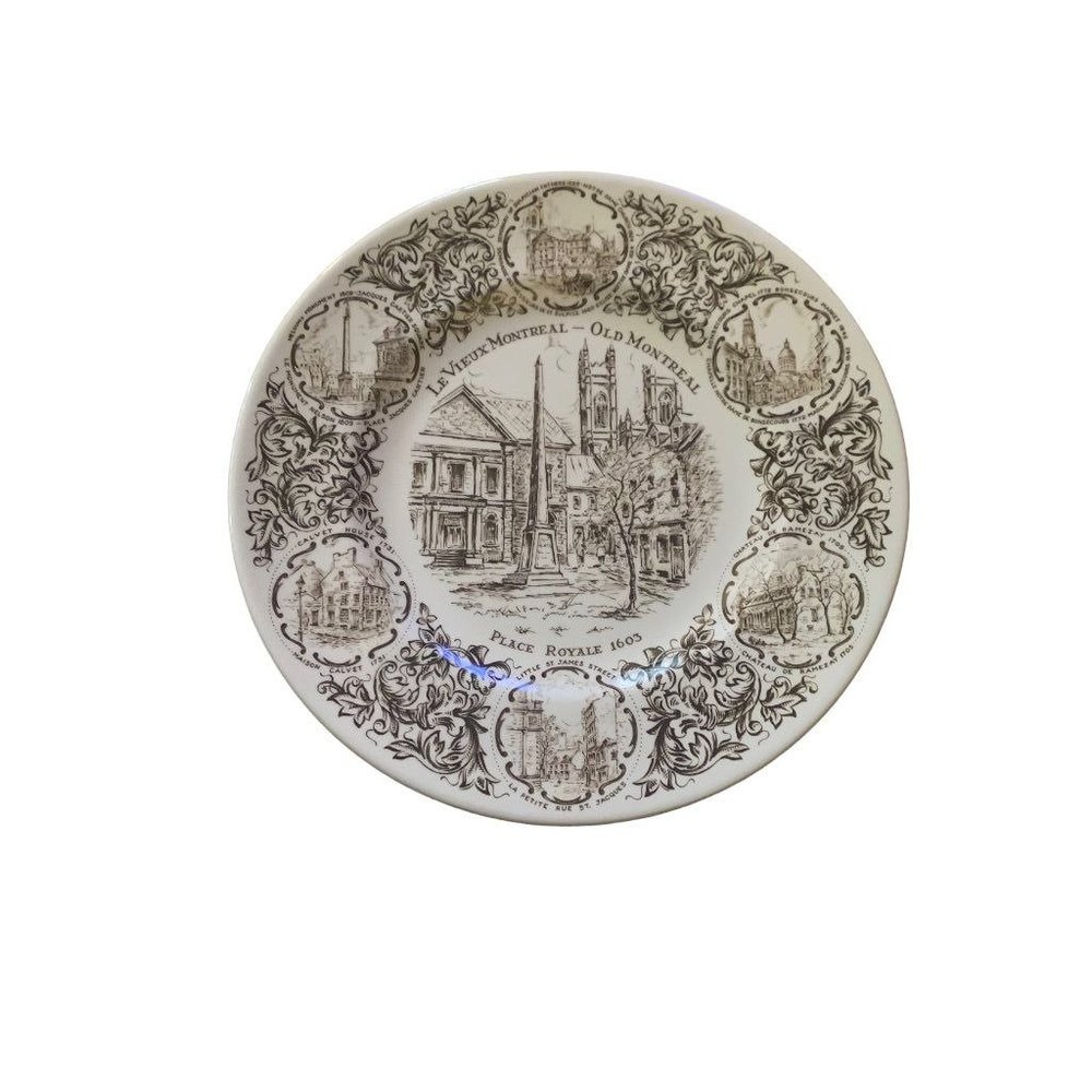 Wood & Sons LeVieux Montreal Walter Frank Artwork English Ironstone 10" Dinner P